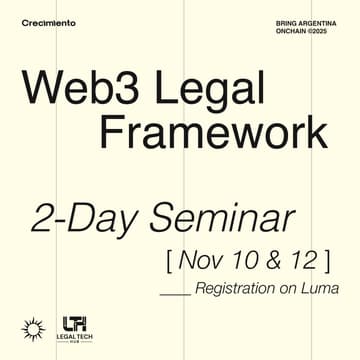 Cover Image for WEB3 LEGAL FRAMEWORK — 2-DAY SEMINAR
