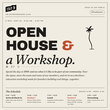 Cover Image for 1909 Open House