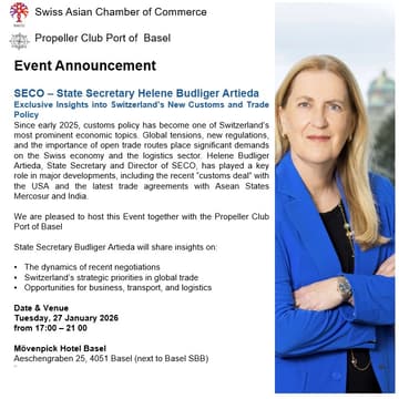 Cover Image for Event Announcement – Propeller Club Port of Basel & Swiss-Asian Chamber of Commerce