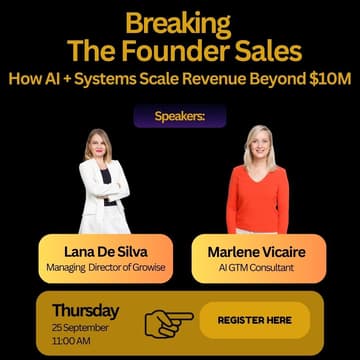 Cover Image for Breaking the Founder Sales - How AI + Systems Scale  Your Revenue Beyond $10M+