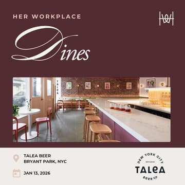 Cover Image for Her Workplace Dines - Sip, Share & Connect Happy Hour with TALEA Beer - NYC