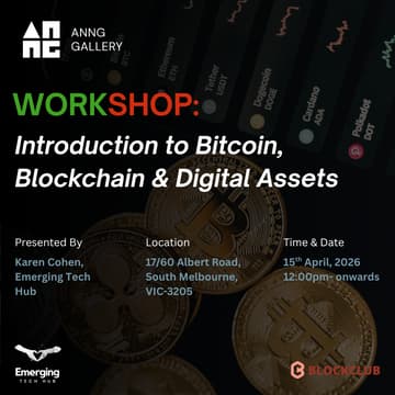 Cover Image for Workshop: Introduction to Bitcoin, Blockchain & Digital Assets- 15th April