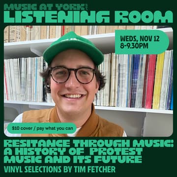 Cover Image for Listening Room: Resitance Through Music — A History Of Protest Music And Its Future by Tim Fetcher