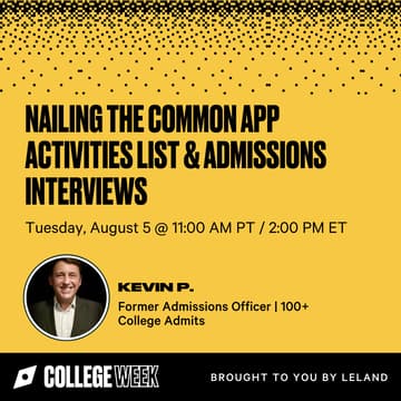 Cover Image for Nailing the Common App Activities List & Admissions Interviews