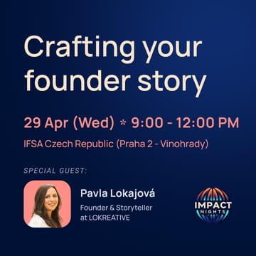 Cover Image for Impact Breakfast with Pavla Lokajová — Crafting your founder story