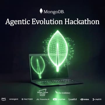 Cover Image for The MongoDB Agentic Evolution Hackathon | Co-hosted with LangChain, NVIDIA, Emergent Labs, and more