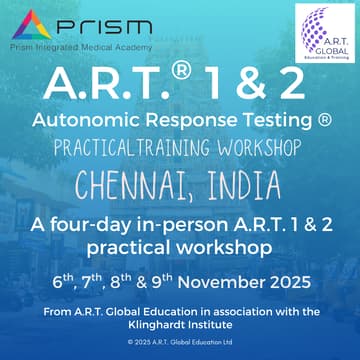 Cover Image for Autonomic Response Testing A.R.T.® 1 & 2 Training in Chennai, India