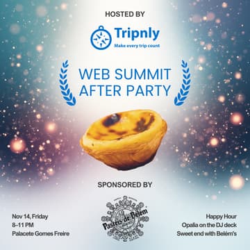 Cover Image for Web Summit After Party – Tripnly x Pastéis de Belém