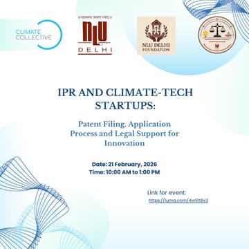 Cover Image for IPR and Climate-Tech Startups: Patent Filing, Application Process and Legal Support for Innovation