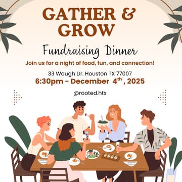 Cover Image for Gather & Grow - Fundraising Dinner