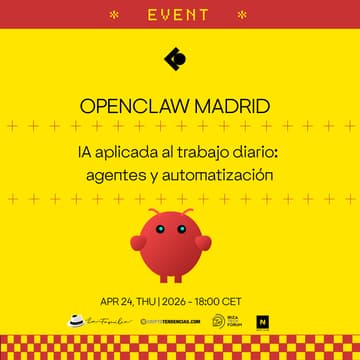 Cover Image for OPENCLAW MADRID — IA aplicada al trabajo diario: agentes y automatización