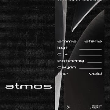 Cover Image for atmos - live a/v + ambient: amma ateria, csyrin, kyt, c+, exteeng (ft. the void)