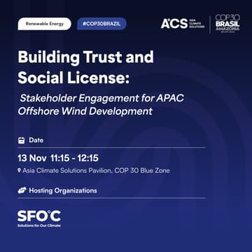 Cover Image for Building Trust and Social License: Stakeholder Engagement for APAC Offshore Wind Development