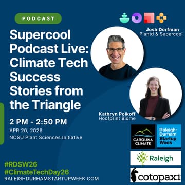 Cover Image for Supercool Podcast Live: Climate Tech Success Stories from the Triangle