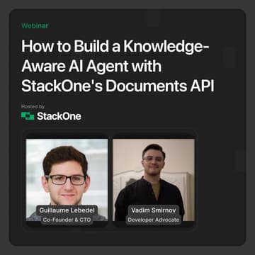 Cover Image for 🤖 Live Demo: How to Build a Knowledge-Aware AI Agent with StackOne's Documents API