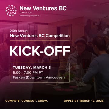 Cover Image for 2026 New Ventures BC Competition Kick-off