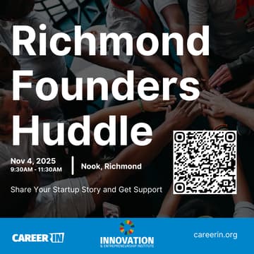 Cover Image for Richmond Founders Huddle: Share Your Startup Story and Get Support