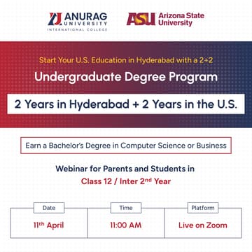 Cover Image for Info Session: U.S. Degree Program After Class 12 — 2 Years in India, 2 Years in the U.S.