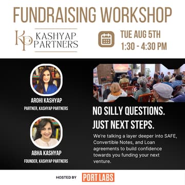 Cover Image for FUNDRAISING Workshop by Kashyap Partners!