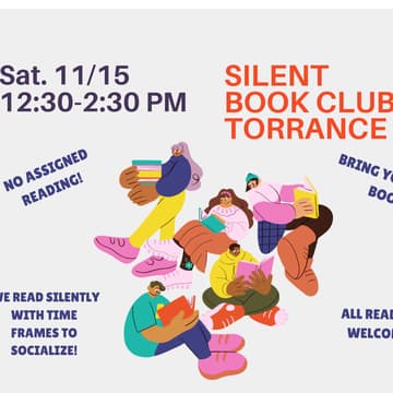 Cover Image for *RSVP REQUIRED* Silent Book Club Torrance @ Mychal's Cafe 11/15