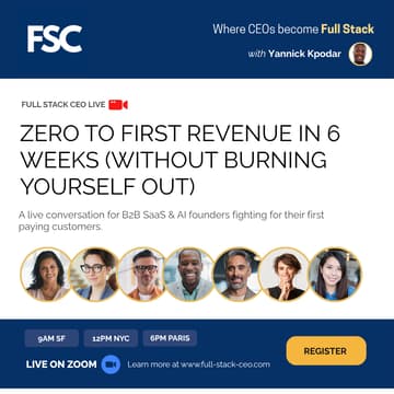 Cover Image for Zero to First Revenue in 6 Weeks (Without Burning Yourself Out)