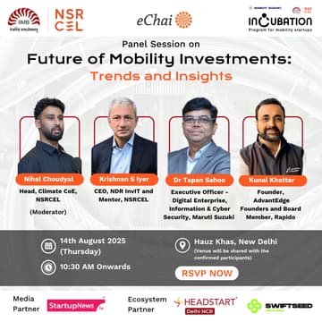 Cover Image for Panel Session and Networking | Future of Mobility Investments: Trends and Insights