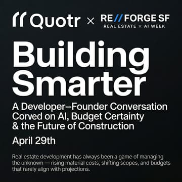 Cover Image for Building Smarter: A Developer-Founder Conversation on AI,Budget Certainty & the Future of Construction