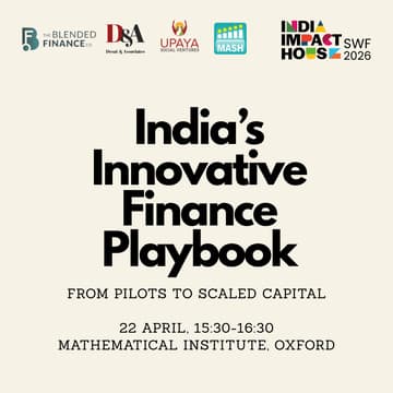 Cover Image for India’s Innovative Finance Playbook: From Pilots to Scaled Capital