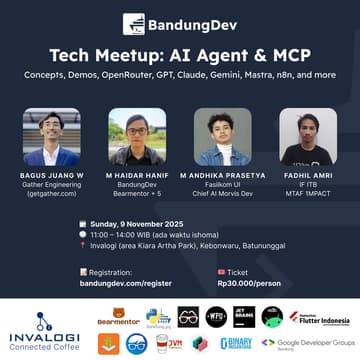 Cover Image for BandungDev Tech Meetup: AI Agent & MCP