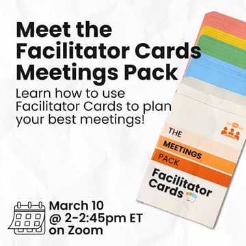 Cover Image for Meeting Techniques with the Facilitator Cards Meetings Pack