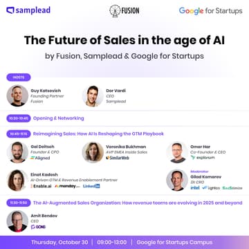 Cover Image for The Future of Sales in the Age of AI - by Fusion, Samplead & Google for Startups