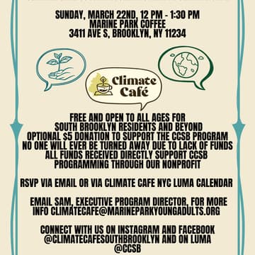 Cover Image for CCSB's March Climate Cafe
