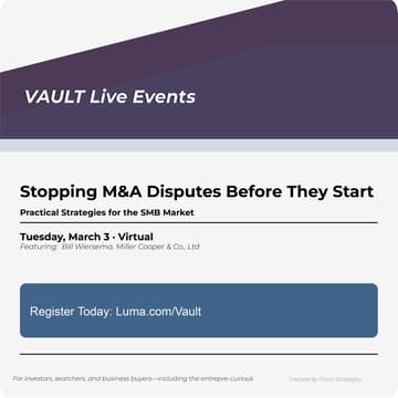Cover Image for Stopping M&A Disputes Before They Start: Practical Strategies for the SMB market