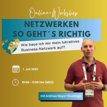 Cover Image for Netzwerken, so geht´s richtig! Mit Andreas Mayr-Stockinger