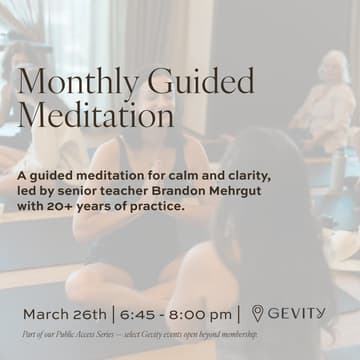 Cover Image for Meditation with Brandon Mehrgut at Gevity