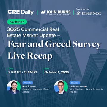 Cover Image for 3Q25 Commercial Real Estate Update - Fear & Greed Survey Live Recap
