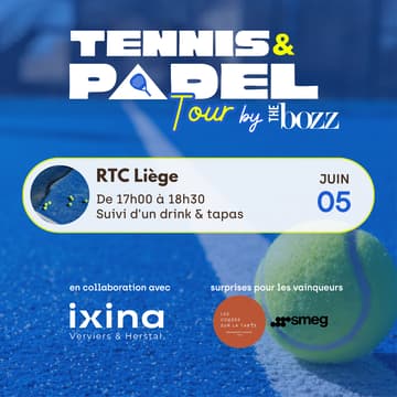 Cover Image for Tennis & Padel Tour by The Bozz - Ixina (Verviers & Herstal) 🎾