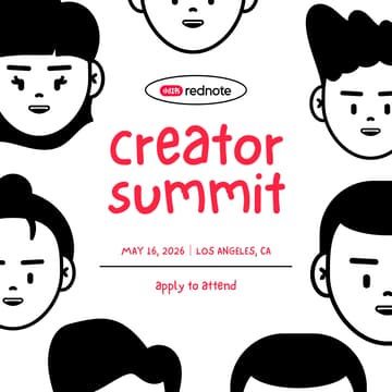 Cover Image for 🎬 rednote Creator Summit - Build Your Creator Career