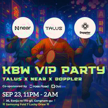 Cover Image for KBW VIP Opening Party: Talus Network x Doppler Finance x NEAR Foundation