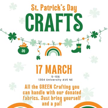 Cover Image for **Mender Bender Tuesdays** & **ST PATTYS CRAFTS**