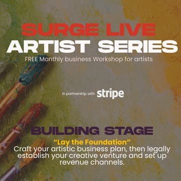 Cover Image for SURGE LIVE ARTIST SERIES -  In Partnership with STRIPE - BUILDING STAGE