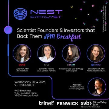 Cover Image for Scientist Founders and the Investors that Back them - JPM Breakfast
