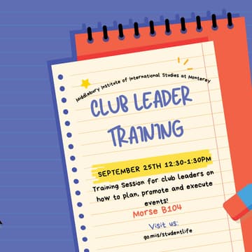 Cover Image for Club Leader Training Fall '25