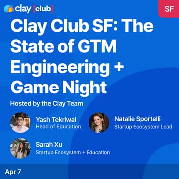 Cover Image for Clay Club in SF: The State of GTM Engineering + Game Night