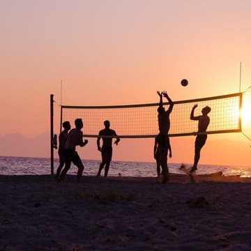 Cover Image for Beach Volleyball at Sunset
