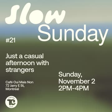 Cover Image for Slow Sunday no. 21 - Café Oui Mais Non