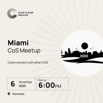 Cover Image for CoS Miami Meetup (Thurs November 6)