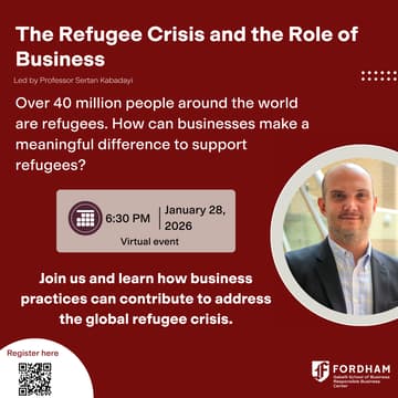 Cover Image for The Refugee Crisis and the Role of Business facilitated by Professor Sertan Kabadayi