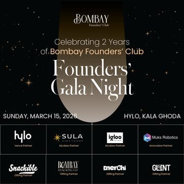 Cover Image for Founders' Gala Night | 2 Year Anniversary of Bombay  Founders' Club