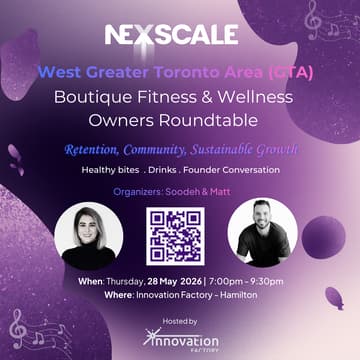 Cover Image for West Greater Toronto Area (GTA) Boutique Fitness & Wellness Owners Roundtable: Retention, Community & Growth